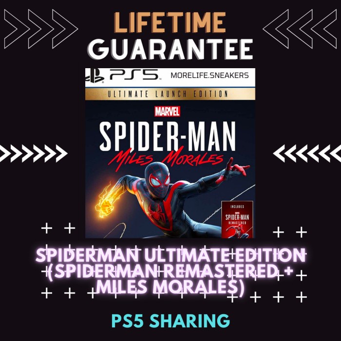 Spiderman Miles morales ultimate edition, Ps5 digital sharing