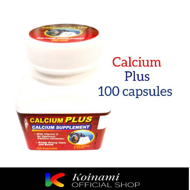 CALCIUM PLUS 100 caps / raid all / vitamin hewan / kucing anjing / cat dog / pet / obat / suplement