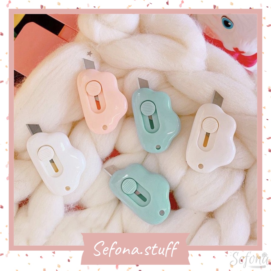 

Mini Cutter Cloud / Cutter / Pemotong Kertas / Silet Kecil Bentuk Awan Lucu untuk Unboxing / Membuka Paket