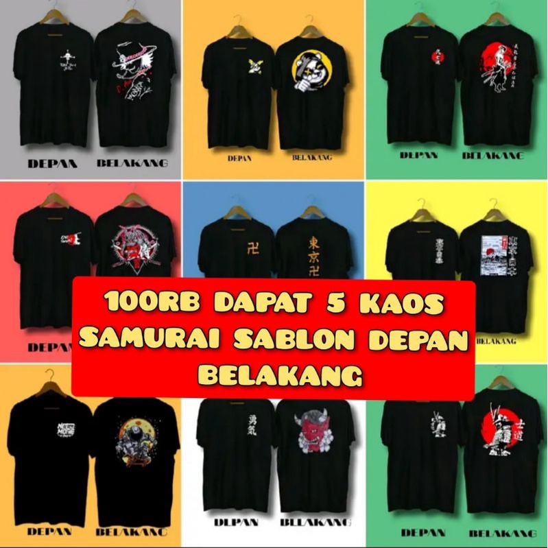 Kaos 100rb 5 pcs / Kaos pria wanita / Baju pria / Baju wanita