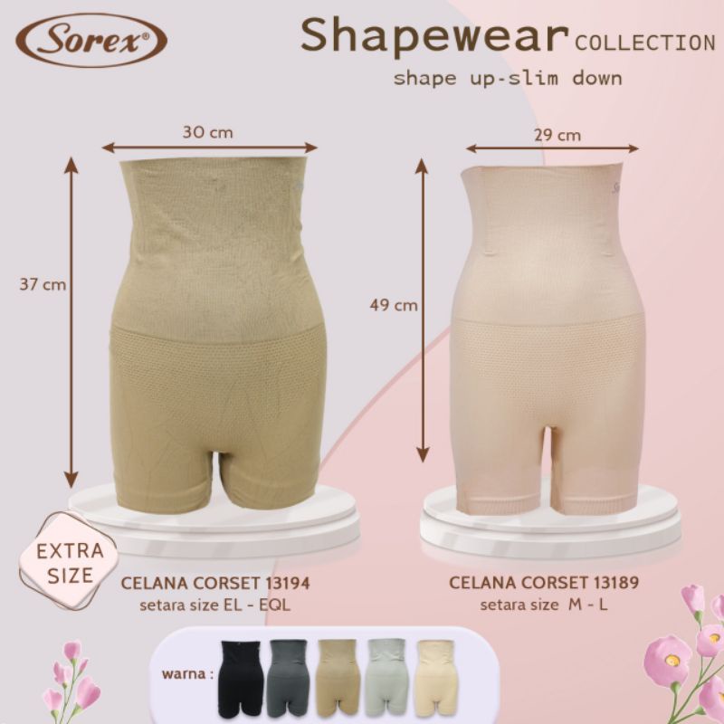 Sorex Shapewear collection celana korset corset Pelangsing Sorex CC 13194 setara XL-XXXL