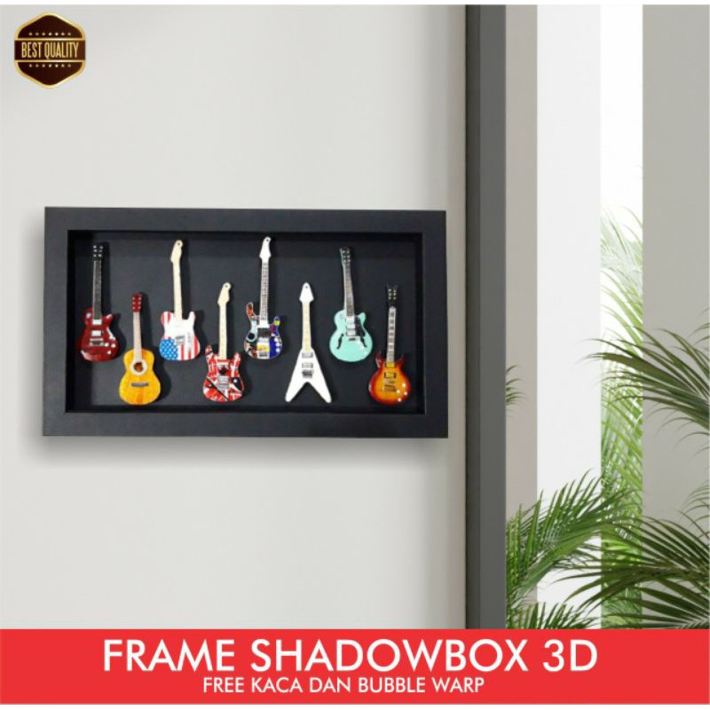 frame shadowbox musik Frame pigura musik Dekorasi studio musik figura dekorasi studio musik