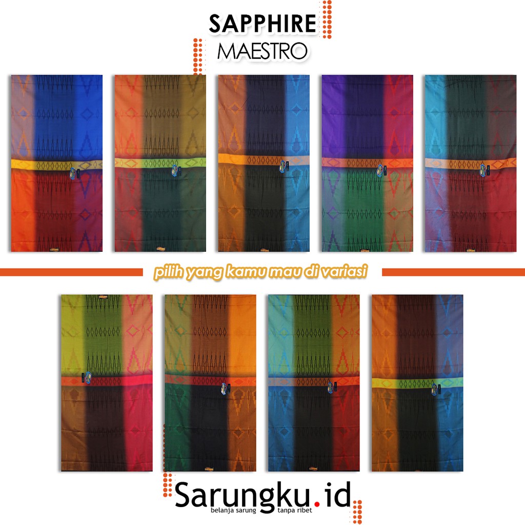 SARUNG SAPPHIRE MOTIF MAESTRO