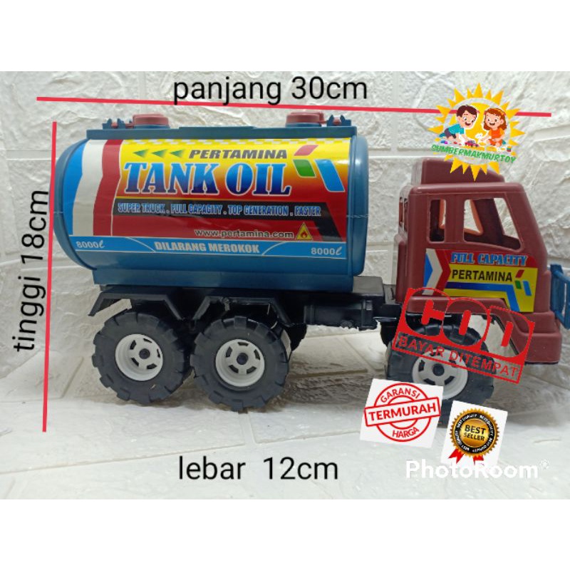 Mainan Anak Anak Edukasi Toy Mobil Mobilan Tangki Minyak Plastik