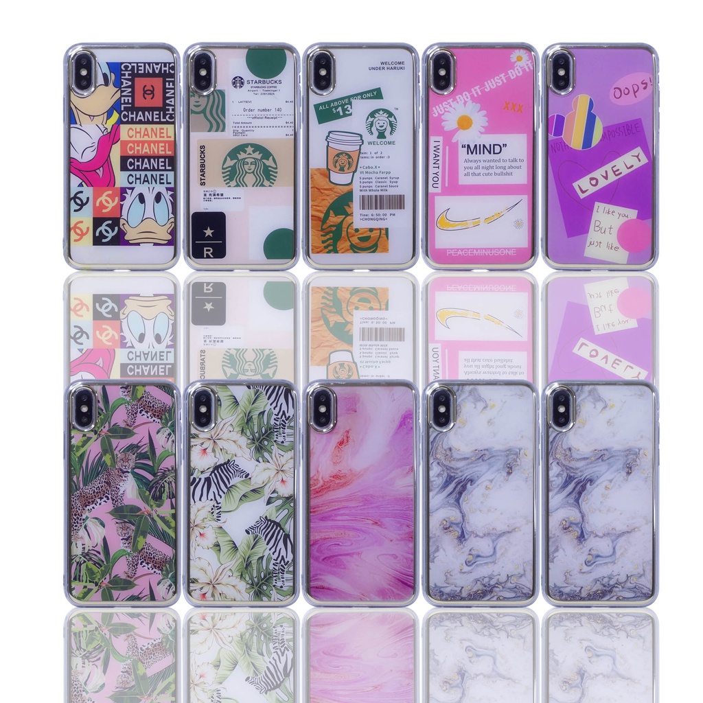 MallCasing - iPhone 6G | 6G+ | 7G+ | XR | XS Max Soft Case Chrome Lensa