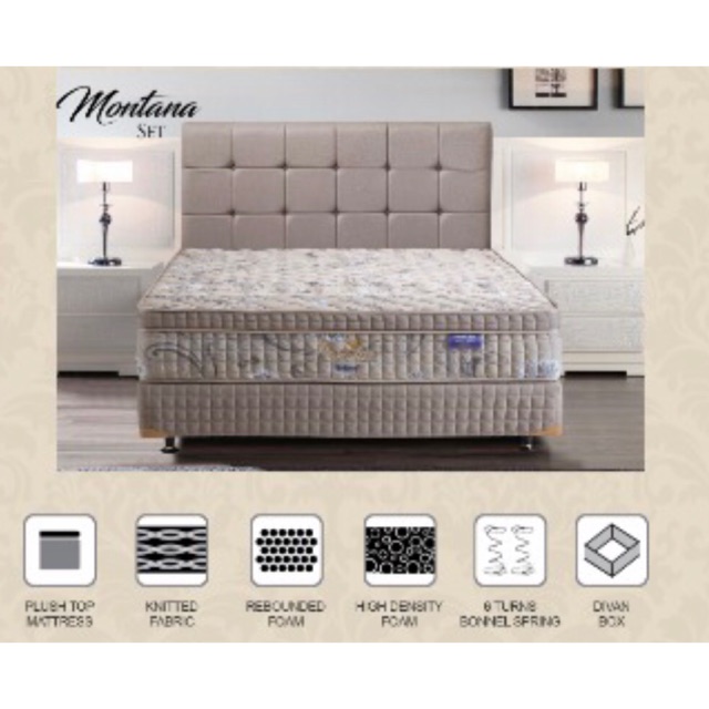 Jual UNILAND SPRING BED MONTANA PARADISE PLUSHTOP SET Shopee Indonesia