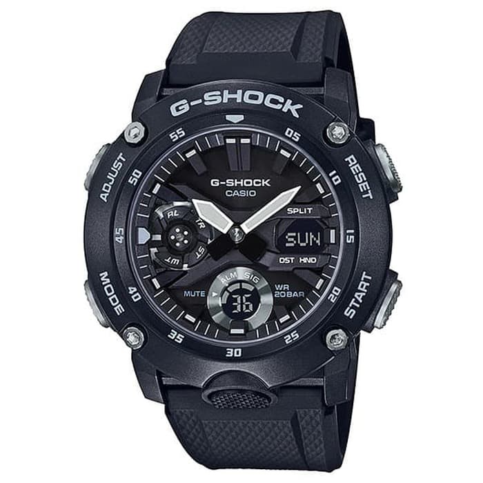 Jam Tangan Pria Casio G-Shock GA-2000S-1A Black Original