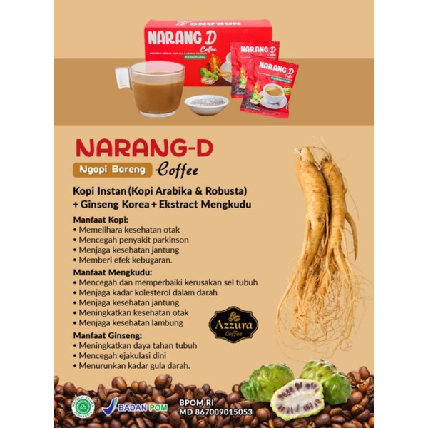 

NARANG D-COFFE |KOPI SEHAT HERBAL ALAMI