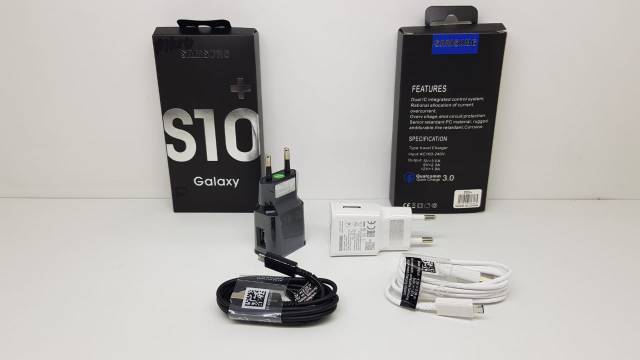 Charger Samsung S10 Plus 3.0A QUALCOMM Casan Samsung S10+ QC Kabel Data Micro Android FAST CHARGING