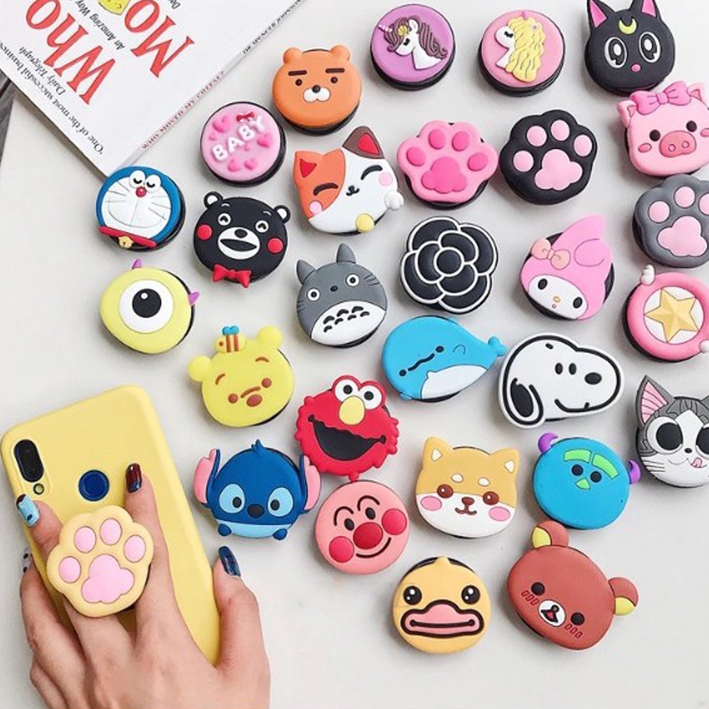 ❤️GTB❤️ R112 Popsocket 3D HP Holder Karakter Pop Socket PVC Import Murah Cod