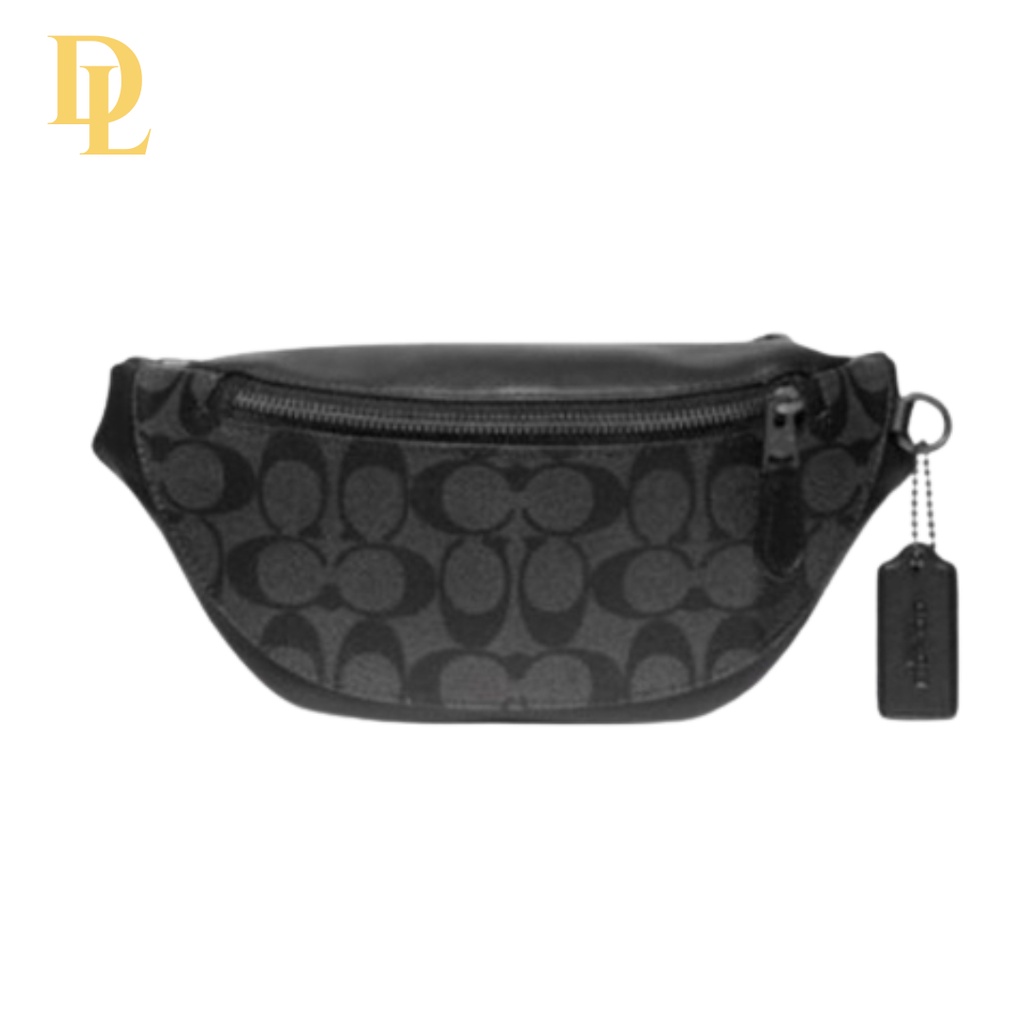 COACH MINI WAISTBAG BLACK SIGNATURE ( F84711)