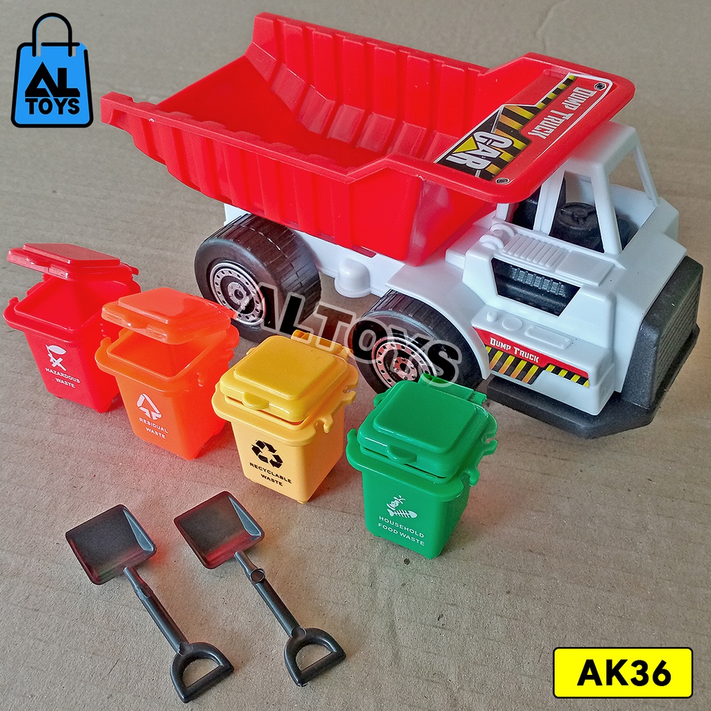 AJ Mainan Mobil Konstruksi Mini Set Mobil Stun Exsavator Dump truck