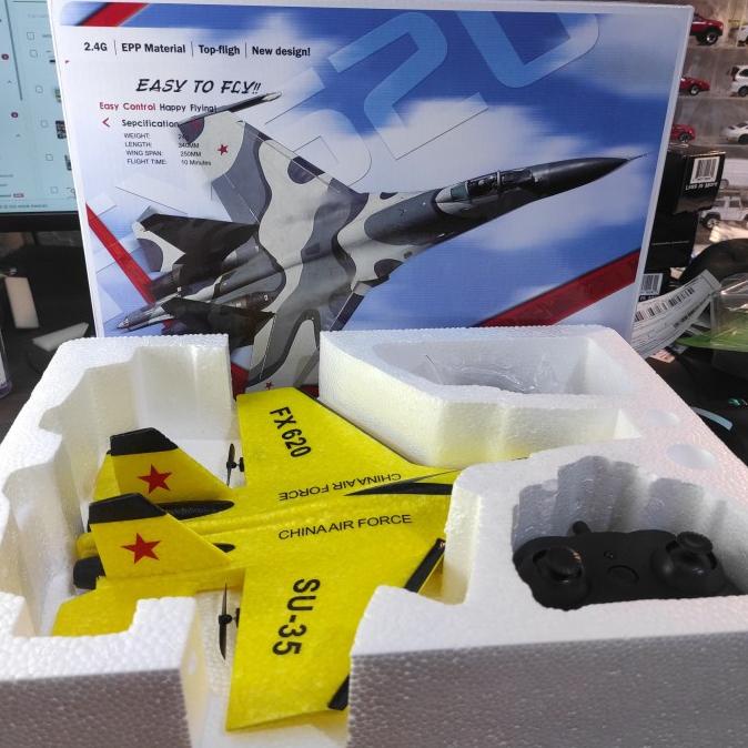 Fx-620 / 820 2.4g 2ch Su-35 Glider Wingspan Epp Rc Pesawat Rtf