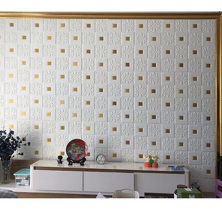 WALLPAPER DINDING 3D FOAM 003 MOTIF BATIK CLASSIC MODERN 70 x 70 CM