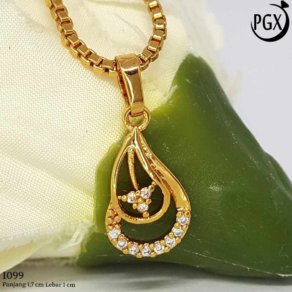 PGX Liontin Kalung Xuping Wanita Aksesoris Fashion Perhiasan Lapis Emas  - I099