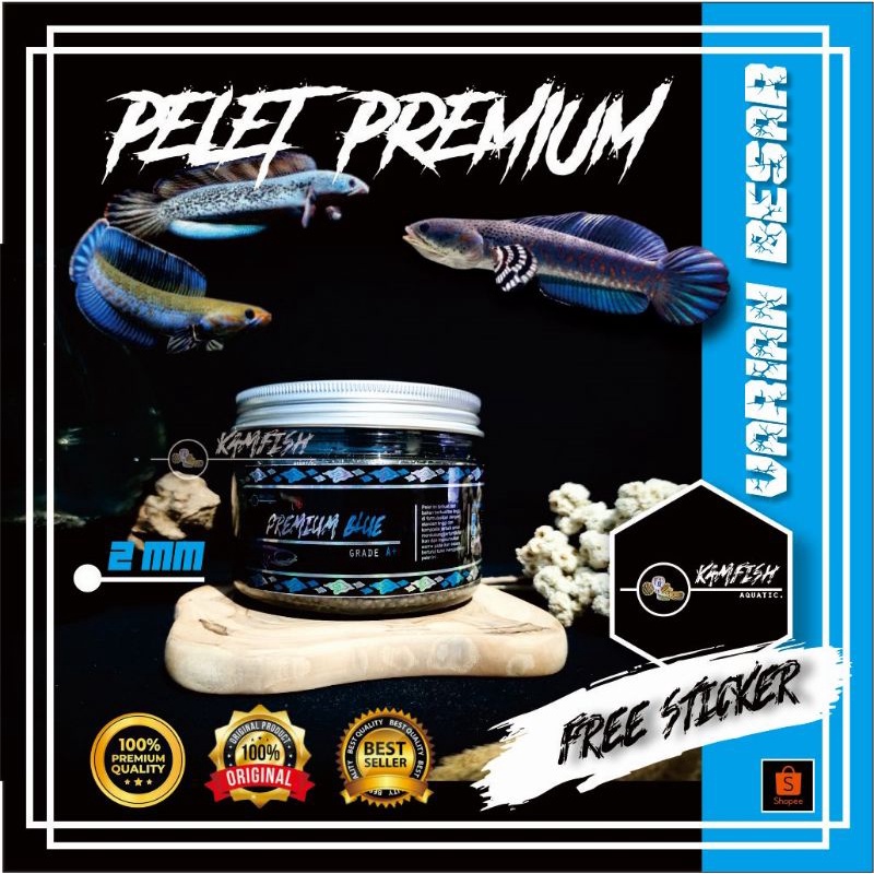 PELET IKAN CHANA BLUE PULCHRA /PAKAN IKAN CHANNA AURANTI VARIAN BLUE BOOSTER