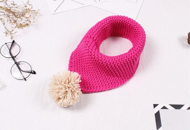 Scarf Ring Pom Kids Syal Anak Rajut Wool Winter Musim Dingin