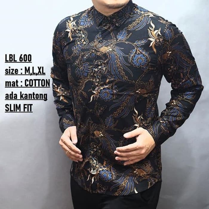 KEMEJA BATIK PRIA SLIM FIT BAJU BATIK PRIA SLIM FIT LBL600
