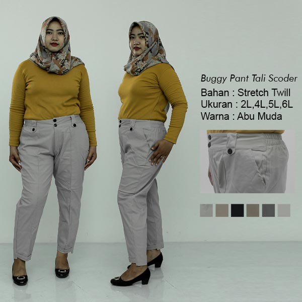 309 OFFICE PANTS JELITA CELANA BAHAN FORMAL KANTOR 4L5L6L8L Baggy Pants Jumbo Cream Chino / Celana Kerja Wanita Jumbo / Celana Kantor Big Size Wanita / Celana Karet Katun Kekinian / Celana Bahan Model Terbaru Seragam Super Big Wanita