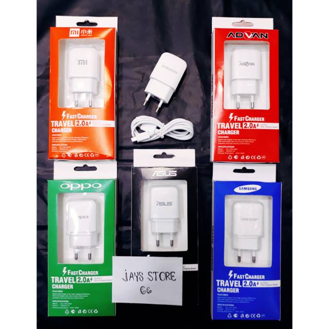 Travel Charger 2.0A Fast Charger For Samsung / Oppo / Xiomi / Asus / Advan segel fc