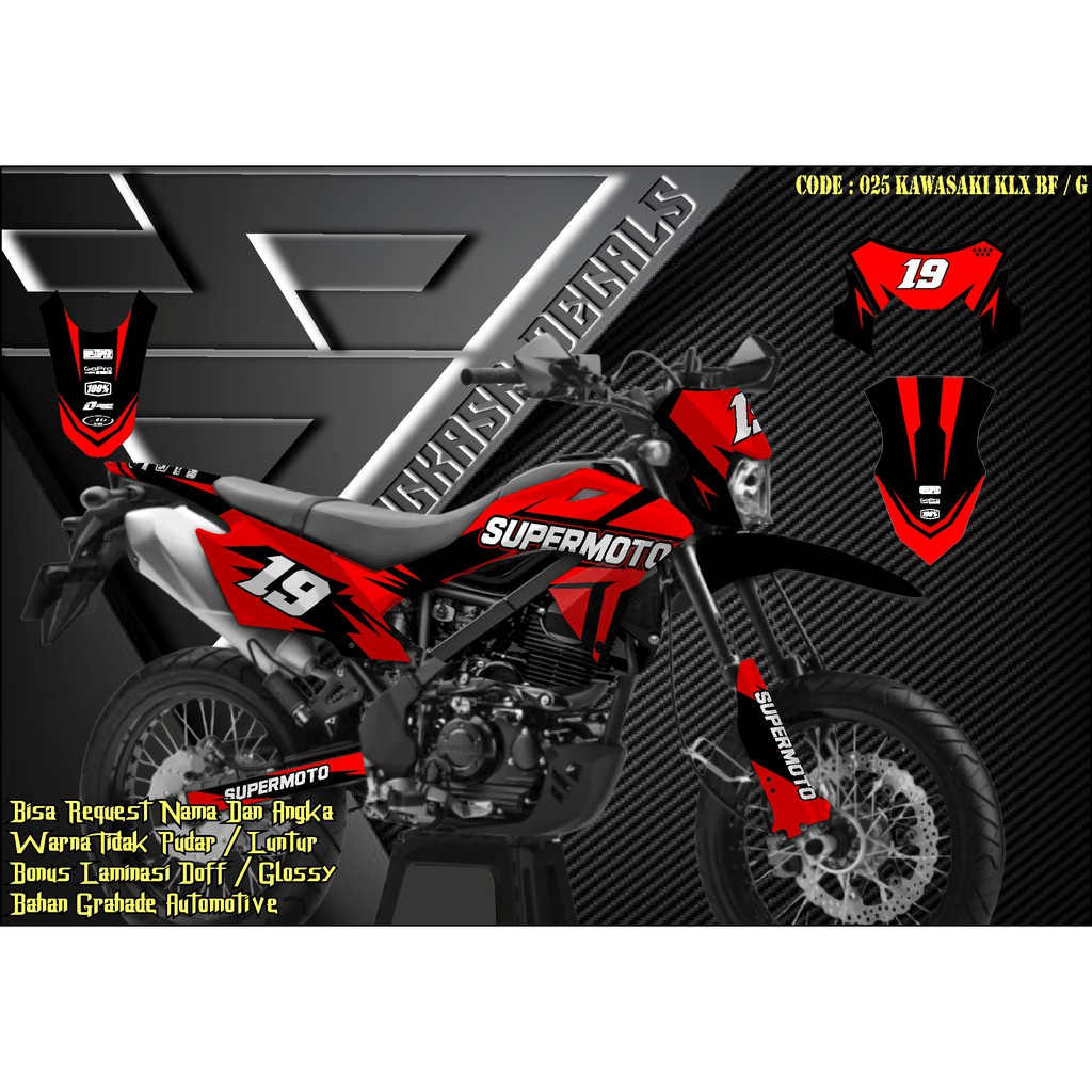 025 decal stiker klx bf supermoto