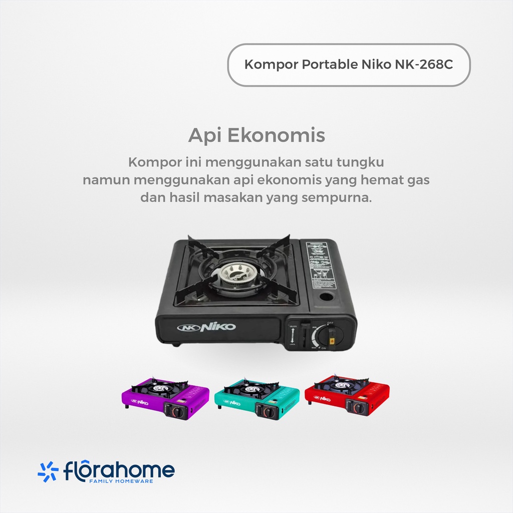 Kompor Gas Portable ELC MK-Niko268C (Kompor Portable Niko NK-268C)