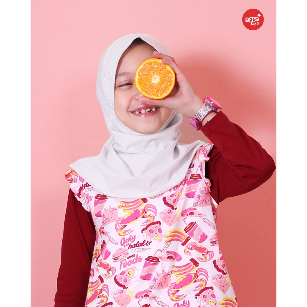 Kaos Tunik Anak Muslim Afrakids AFRA - AF295 Only Eat Halal And Good Foods