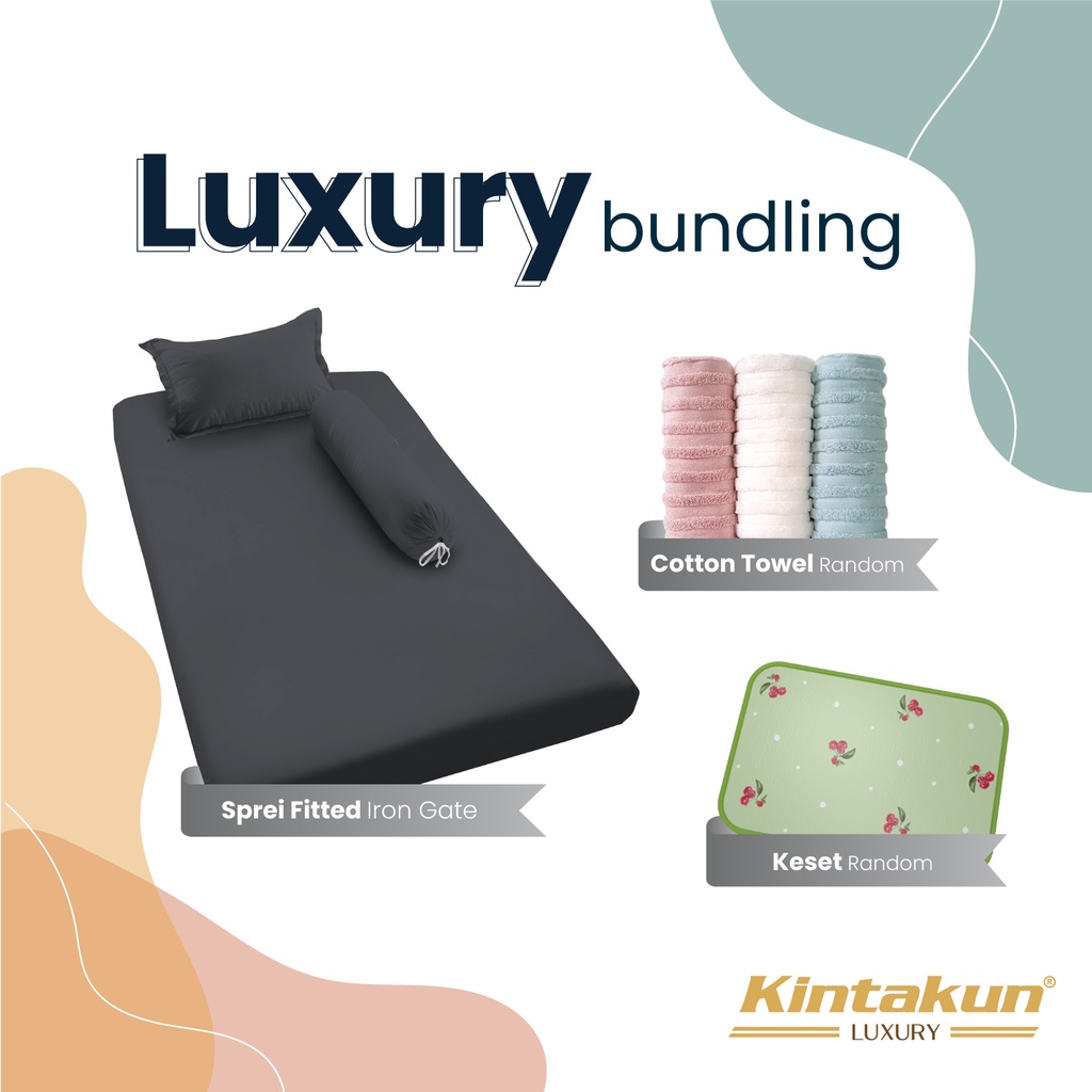Kintakun Special Bundling Sprei 120 + Handuk Katun + Keset 3in1