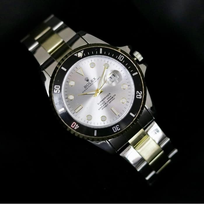Jam Tangan Pria Keren Rolex Oyster Date ON Stainless Rantai Original Premimum Branded