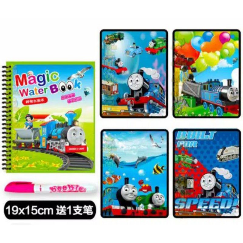 Alat Tulis Magic Water Book Buku Mewarnai Ajaib Magic Pena Water Drawing Colour Book-Th0m45