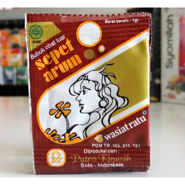 Sepet Arum Bubuk Cebok Wasiat Ratu/Sepet Arum Bubuk Cebok Wangi Eceran 1 Sachet