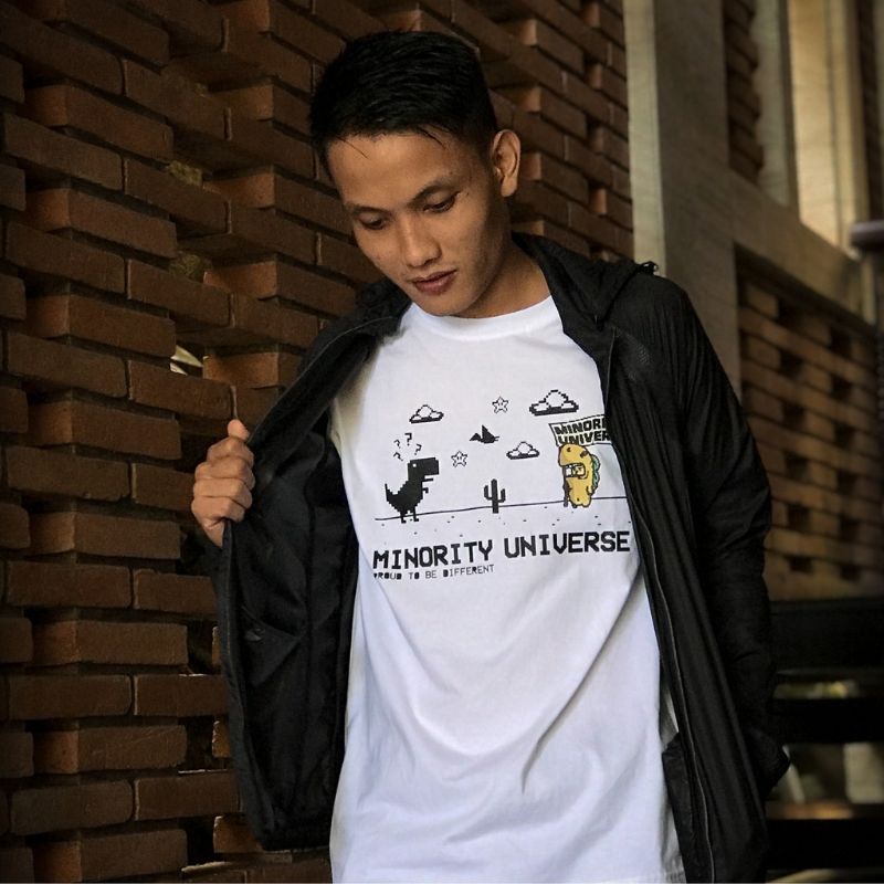 Minority Universe Kaos klothing / T-shirt Unisex white Happy Minority 24sPremiun quality