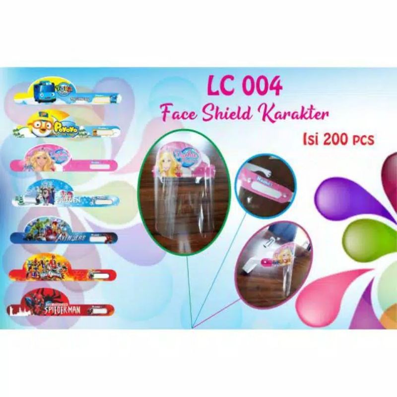 Faceshield karakter anak