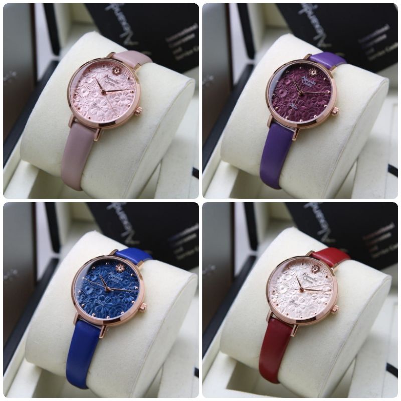 JAM TANGAN WANITA ALEXANDRE CHRISTIE AC 2957 NEW AC2957 ORIGINAL TALI KULIT ORIGINAL
