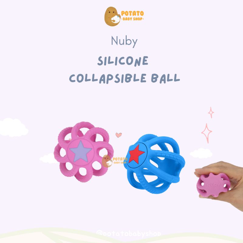 Nuby Silicone Collapsible Ball Teether