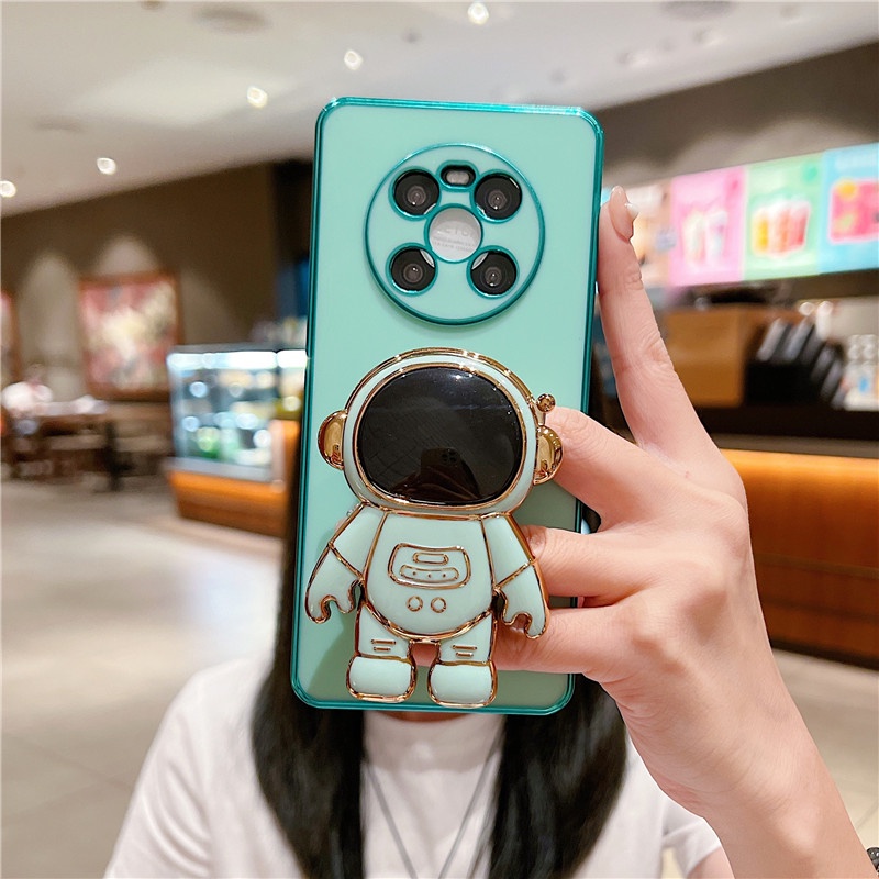 Soft case Desain Astronot electroplating shockproof Untuk HUAWEI P20 30 40 50 pro NOVA7 8