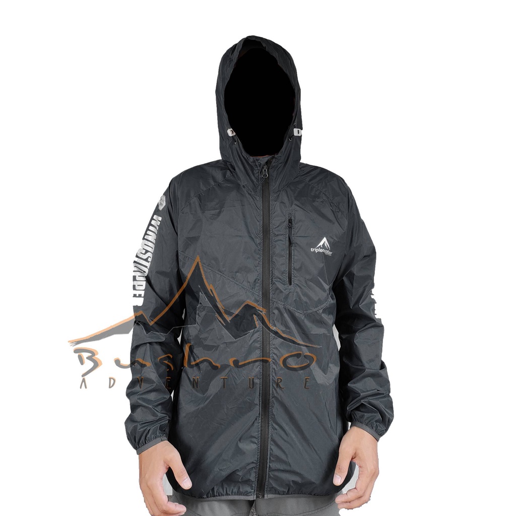 Jaket Ultralight Triple Outdoor - Packable Jaket - Jaket Running Windstopper