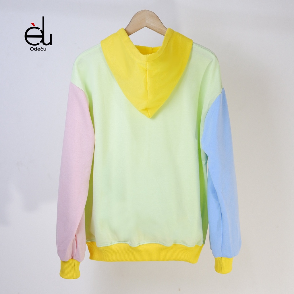 ODECU HOODIE MIX GREEN SWEATER OVERSIZE WANITA PRIA