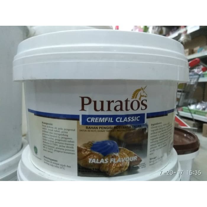 

Selai TALAS TARO PURATOS Cremfil Clasic / Filling Topping REPACK 1KG