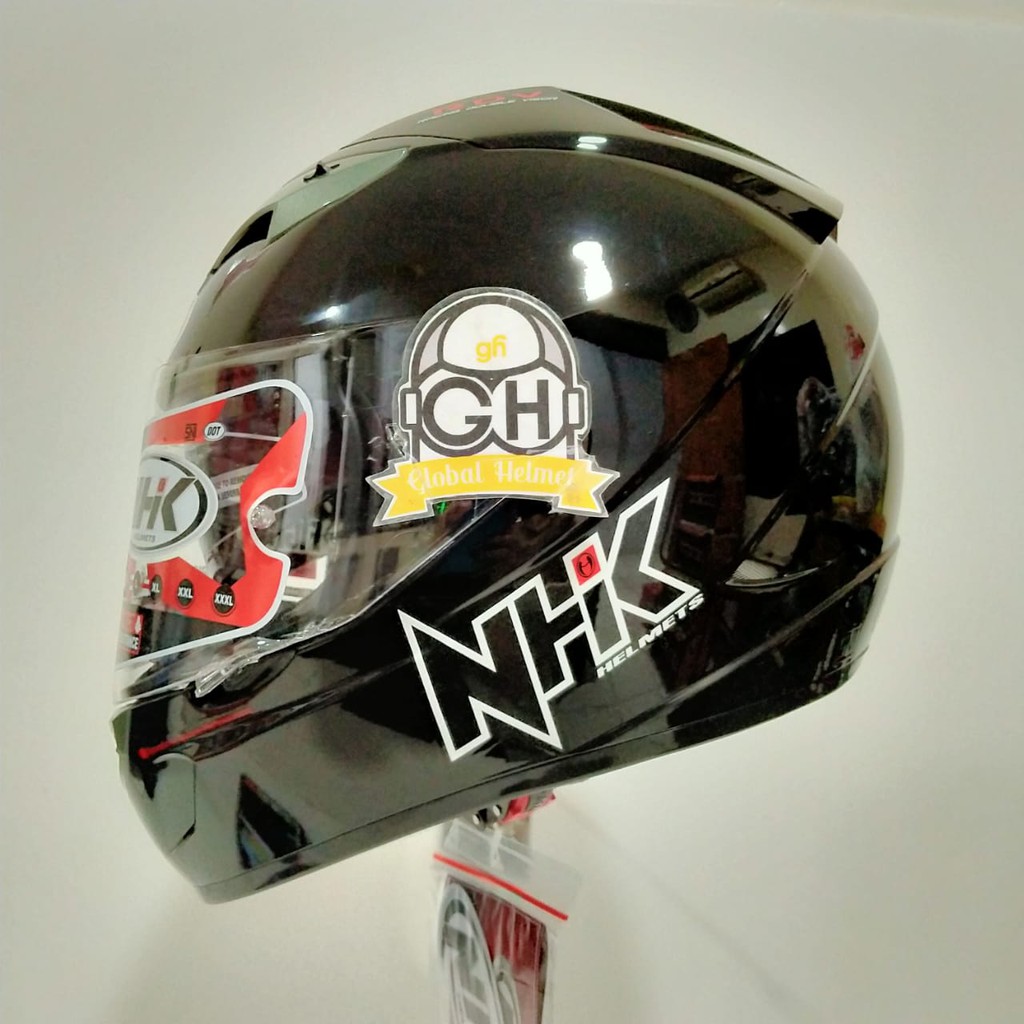 HELM NHK GP1000 BLACK NHK GP 1000 SOLID BLACK GP1K BLACK