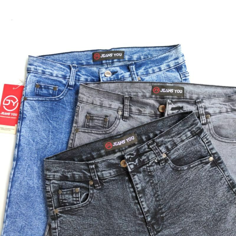 CELANA JEANS PRIA SNOW WASHING SKINY MODEL SLIMFIT