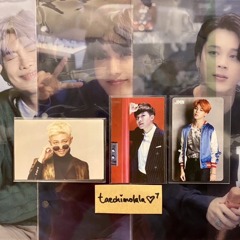 bts official photocards & memories 2020 binder filer - jhope dope young forever yf pc & jimin run ja