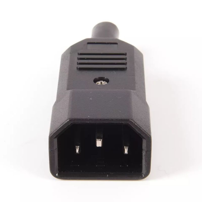 Konektor Steker Kabel AC IEC C14 Male Plug Adapter 3 Pin