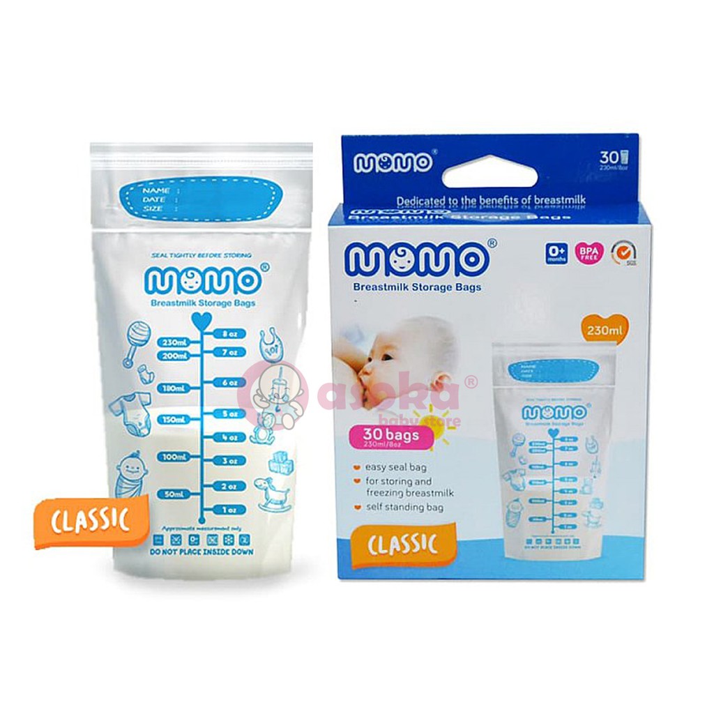 Kantong ASI Momo / Breastmilk Storage Bags isi 30 ASOKA