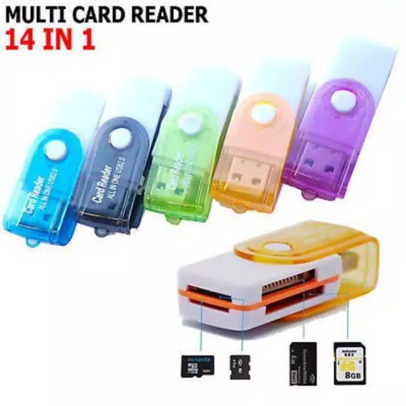 Card Reader All in One - 4 Slot Free Packingan