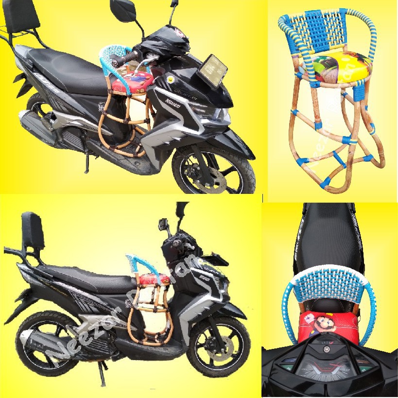 KURSI ROTAN MOTOR/KURSI ROTAN ANAK/KURSI MOTOR ROTAN ANAK/KURSI BONCENGAN ANAK KARAKTER