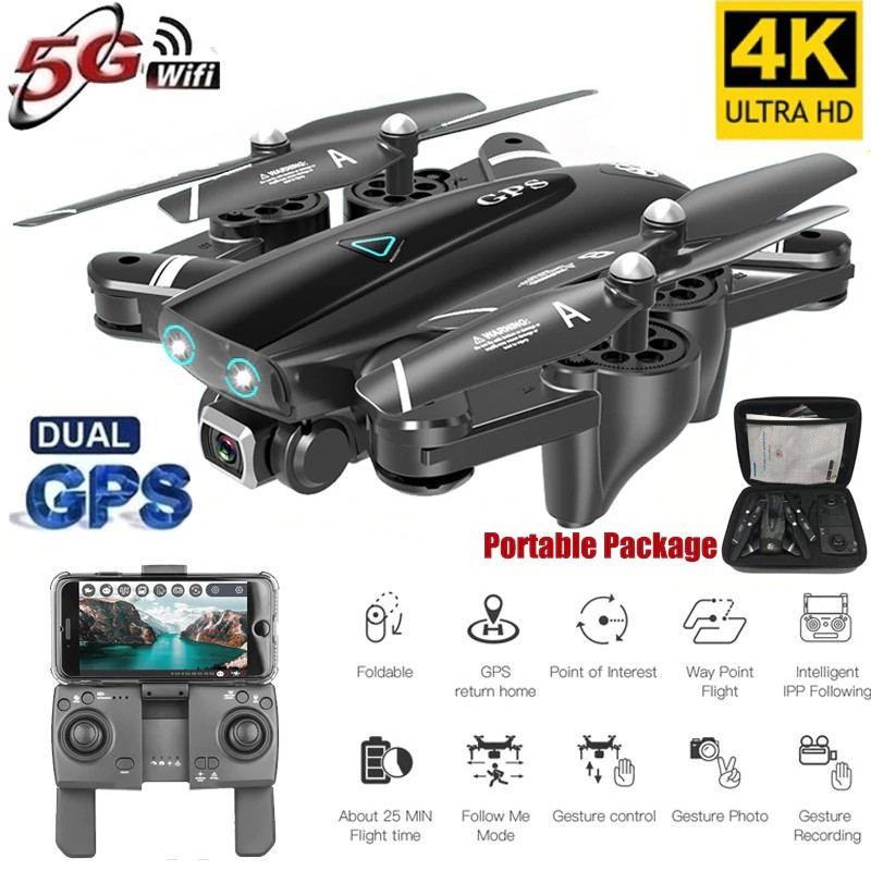 Import S167 GPS Drone With Camera 5G  RC Quadcopter Drone 4K WIFI FPV  Foldable Off-Point Flying