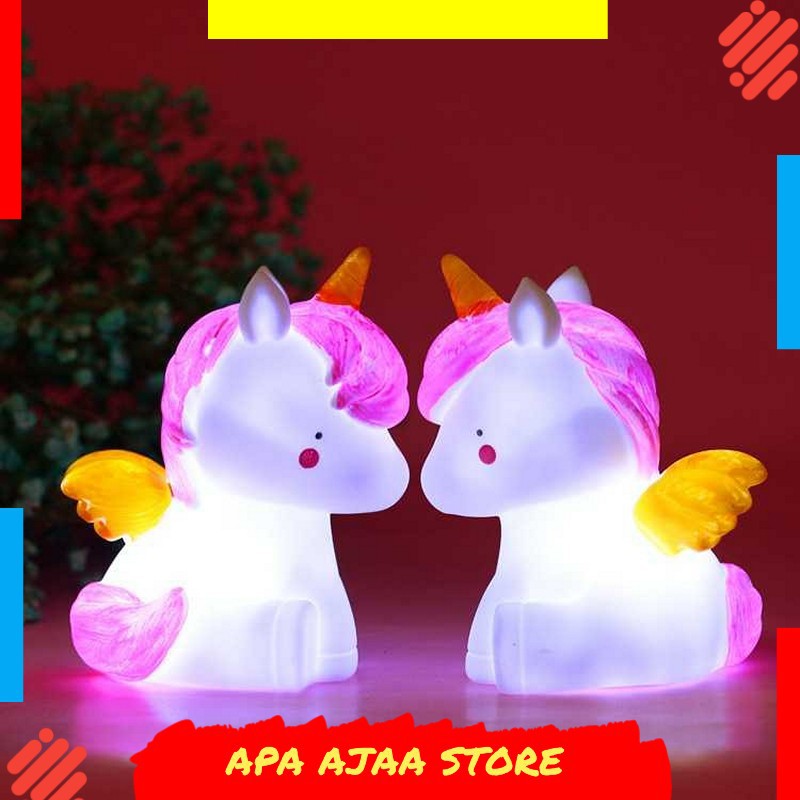 Hot Promo ! Luminaria Lampu Tidur Bayi Malam Model Pegasus Unicorn Lucu - GP-ZS0