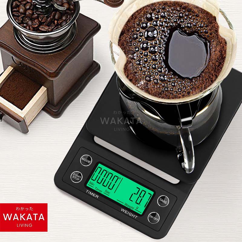 THOME Timbangan Digital Scale Kopi Timer Digital Coffee with TIMER 3kg - for Manual Brew / V60 Drip - Timbangan Kopi 3kg Digital Kopi Timer