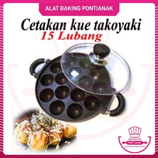 Cetakan Kue Takoyaki Cake Pan Poffertjes Cubit Snack Maker Anti Lengket 15 Lubang HC